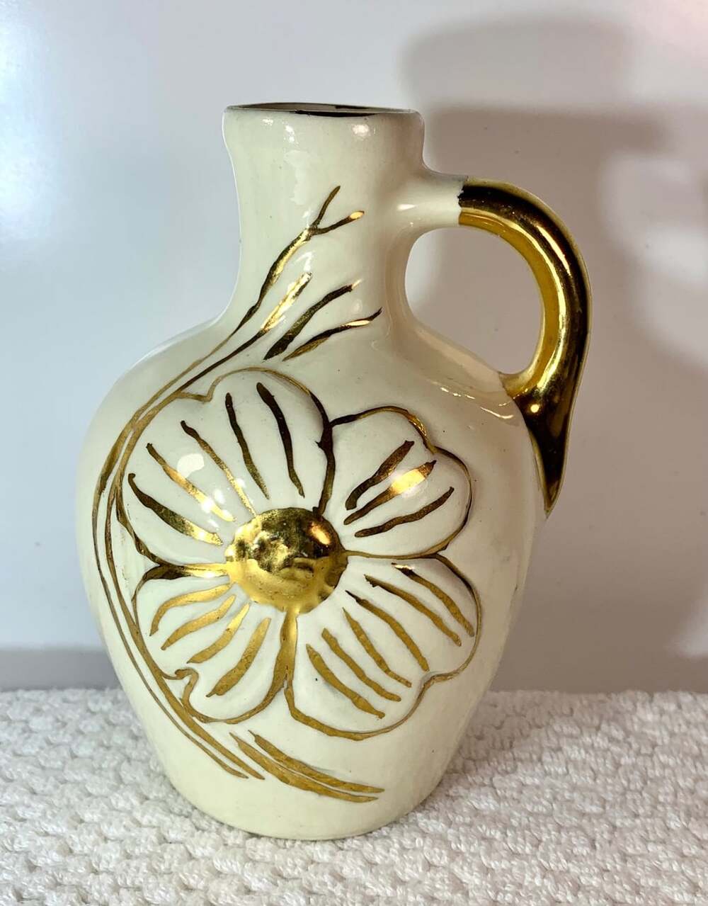 Gold accented bud vase